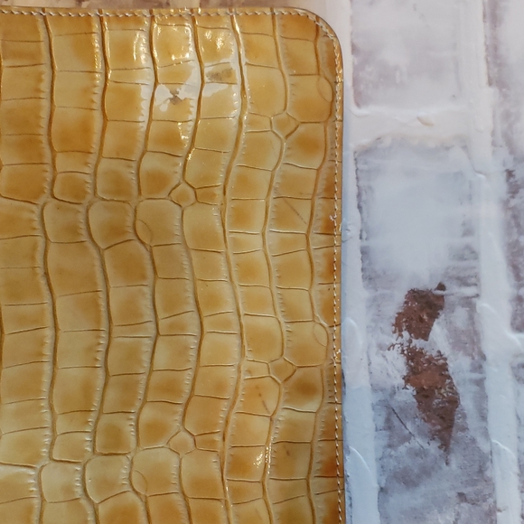 Vintage Furla Yellow Snakeskin Shoulder Bag - Picture 5 of 9